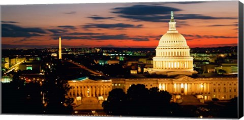 Framed City at Dusk, Washington DC Print