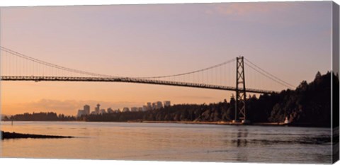 Framed Vancouver, Lions Gate Bridge Print