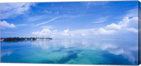 Framed Cloudy Ocean, Florida Keys, Florida Print