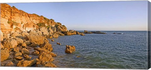 Framed Cliffs at coast, Conil De La Frontera, Cadiz Province, Andalusia, Spain Print