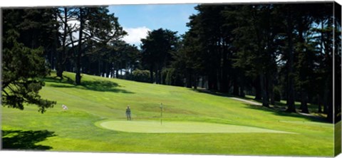 Framed Player at Presidio Golf Course, San Francisco, California Print