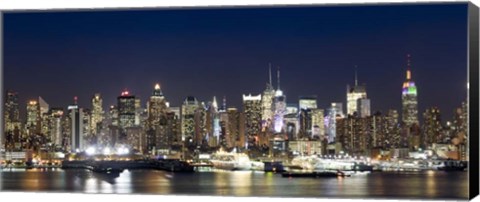 Framed Hudson River at Dusk, Manhattan, New York City Print