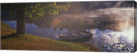 Framed Rowboat Lake, NH Print