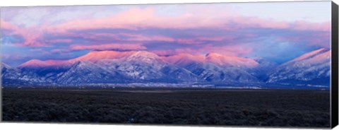 Framed Sangre De Cristo Mountains, Taos County, New Mexico Print