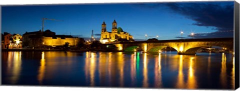 Framed St. Peter And Paul Church, River Shannon, Athlone, Republic of Ireland Print