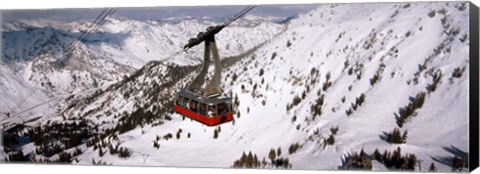 Framed Ride over Snowbird Ski Resort, Utah Print