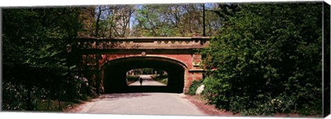 Framed Footbridge in Central Park, Manhattan, New York City Print