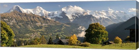 Framed Lauterbrunnen Valley with Mt Eiger, Switzerland Print