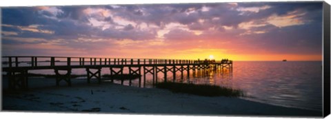 Framed Crystal Beach Pier, Florida Print