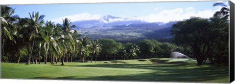 Framed Makena Golf Course, Maui, Hawaii Print