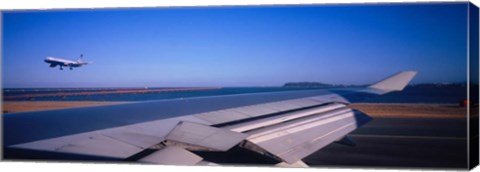 Framed Airplane Taking Off, San Francisco, California Print