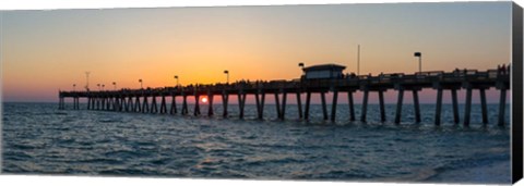 Framed Venice Pier on the Gulf of Mexico, Venice, Florida Print