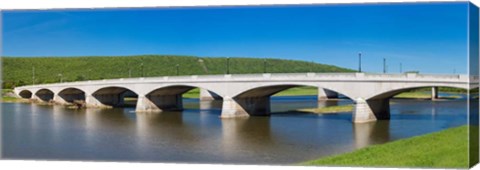 Framed Centerway Bridge over Chemung River, New York State Print