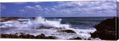 Framed Coastal Waves, Cozumel, Mexico Print