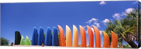 Framed Kayaks off the Gulf of Mexico, Florida Print