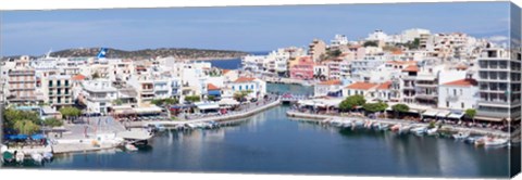 Framed Voulismeni Lake, Agios Nikolaos, Lasithi, Crete, Greece Print