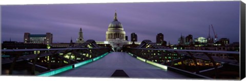 Framed St. Paul&#39;s Cathedral, London Millennium Footbridge, England Print