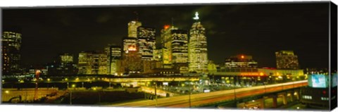 Framed Gardiner Expressway at Nighttime, Toronto, Canada Print