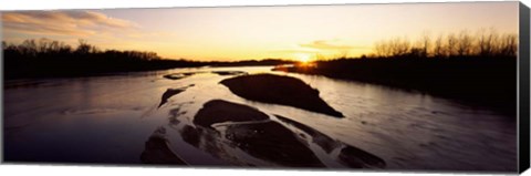 Framed Platte River at Sunset, Nebraska Print