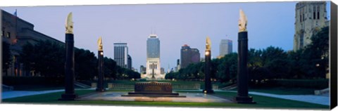 Framed War Memorial in Cenotaph Square, Marion County, Indiana Print