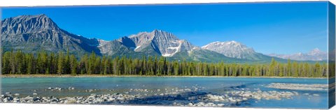 Framed Athabasca River, Icefields Parkway, Jasper National Park, Alberta, Canada Print