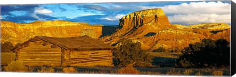 Framed Ghost Ranch at Sunset, Abiquiu, New Mexico Print