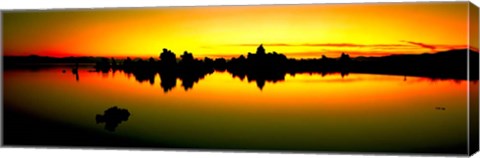 Framed Silhouette of Tufa Formations in Mono Lake, California Print