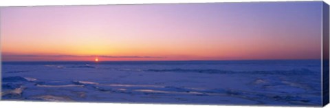 Framed Sunset over Lake Erie, New York State Print