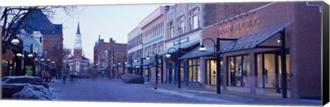 Framed Church Street in Burlington, Vermont Print