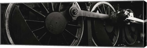 Framed Steam Locomotive Wheels Print