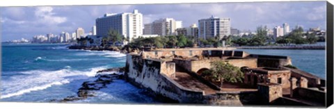 Framed San Jeronimo Fort, San Juan, Puerto Rico Print