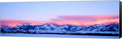 Framed Bridger Mountains Sunset, Montana Print