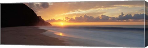 Framed Kalalau Beach Sunset, Hawaii Print