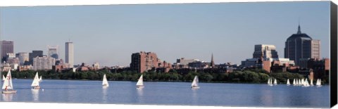 Framed Charles River Skyline, Boston, MA Print