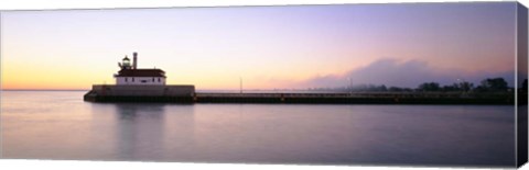 Framed Lighthouse At The Waterfront, Duluth, Minnesota Print