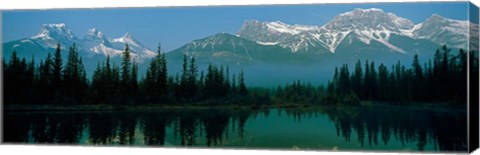 Framed Three Sisters Mountain, Mount Lawrence Grassi, Alberta, Canada Print