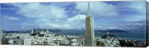 Framed Skyline with Transamerica Building, San Fransisco Print