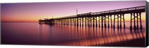 Framed Balboa Pier at sunset, Newport Beach, Orange County, California, USA Print