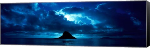 Framed Chinaman&#39;s Hat, Oahu, Hawaii Print