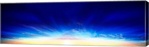 Framed Sunset over the Sea Print