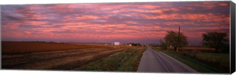 Framed Road in Illinois Print