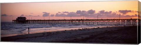 Framed Newport Pier, Orange County, California Print