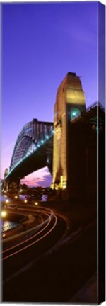 Framed Australia, Sydney, Harbor Bridge (vertical) Print