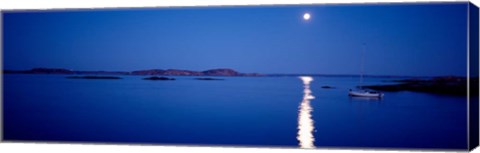 Framed Full Moon in Bohuslan, Sweden Print