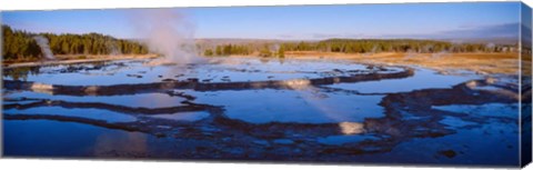 Framed Great Fountain Geyser, Yellowstone National Park, Wyoming Print