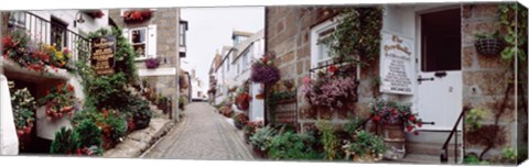 Framed Saint Ives Street Scene, Cornwall, England Print