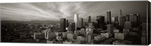 Framed Los Angeles, California (black &amp; white) Print