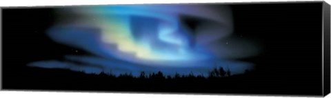 Framed Northern Lights (blue sky) Print