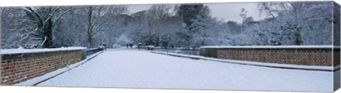 Framed Hampstead Heath in Winter, London, England Print