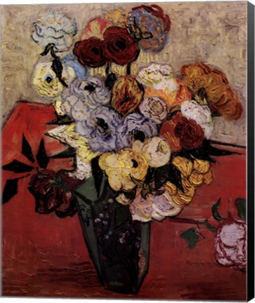 Framed Roses &amp; Anenomes Print